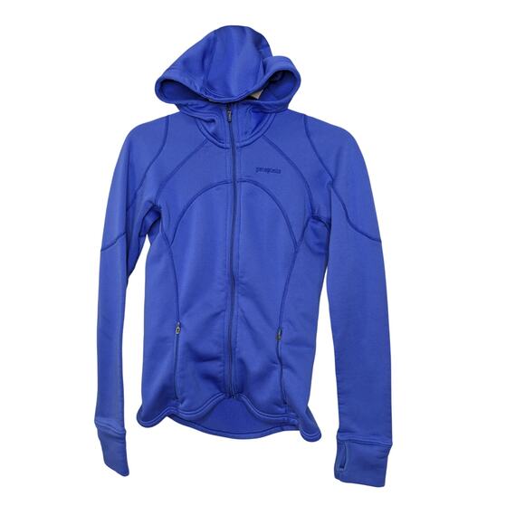 Patagonia Stretch Velocity Athletic Athleisure Hoodie Blue Womens Size Small - Picture 1 of 9